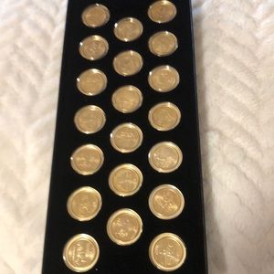 24K Gold-layered 1999 & 2000 Quarters - Philadelphia & Denver - Encapsulated